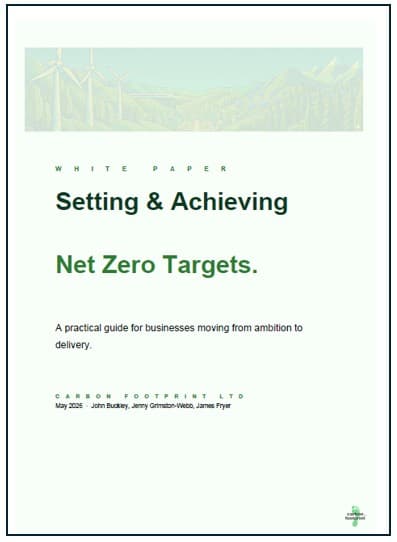 Carbon Footprint Net Zero Standard white paper