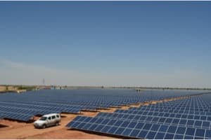 Solar PV panels at the India project